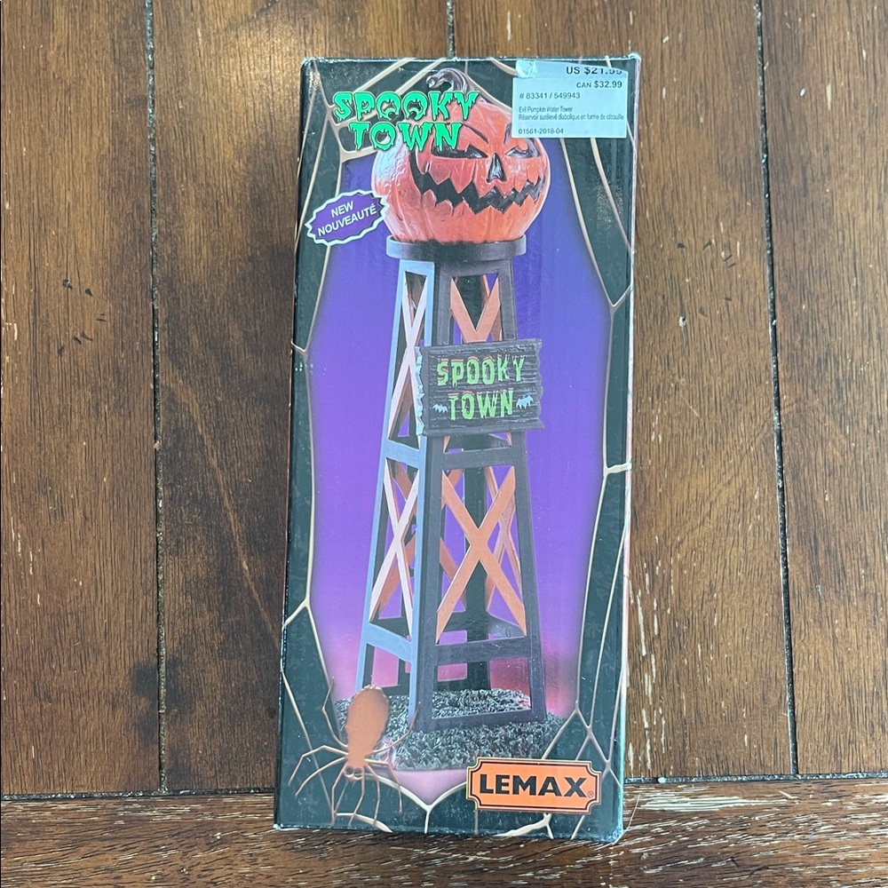 Lemax Spooky Town-Evil Pumpkin Water Tower Decoration